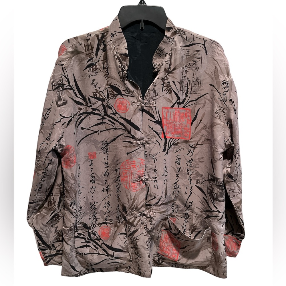 Vintage Chico’s Artwear Jacket Asian Style/Silk/Kimono Size 2/Large